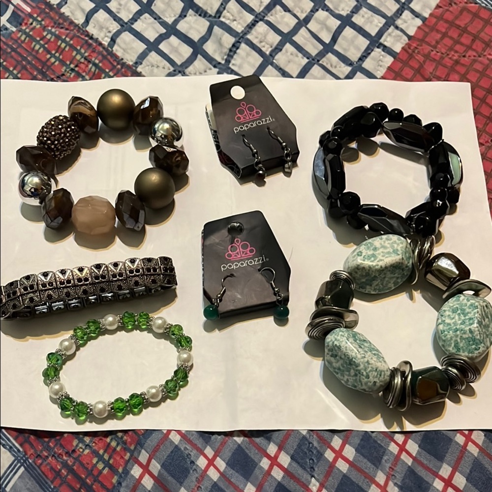 🎉 FINAL CLEARANCE 🎉$7 or 3 for $15🎉PaparazziJewelry Bundle-Black, Green, Silver